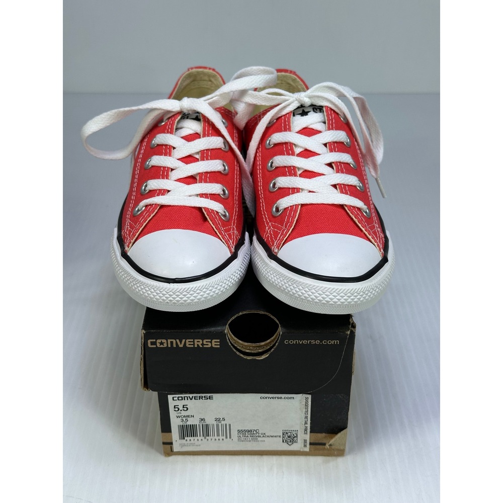 Converse Chuck Taylor All Star Dainty Ox Ultra Red Sneakers 555987C Womens 5.5